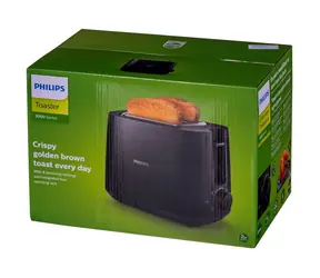 Philips Daily Collection HD2581/90 černá / Topinkovač / 830 W / 8 úrovní opékání / rozmrazování