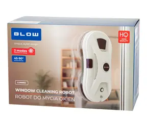 Blow Lumino bílá / Robotický čistič oken / bezpečnostní lanko / postřik / 3 režimy