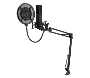 Nedis Streamovací a herní mikrofon / Stolní mikrofon / kardioidní / 360° rameno / dotykové ztlumení / USB-A / RGB