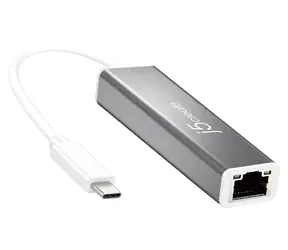 J5Create Adaptér USB-C na Gigabit Ethernet / Ethernetový adaptér / USB-C / RJ-45 / 1000 Mbit/s