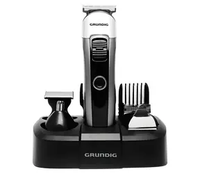 Grundig MGK 6841 černo-stříbrná / Zastřihovač vlasů / LED displej / Li-ion baterie