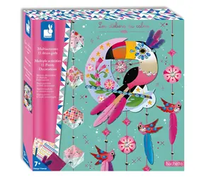JANOD Atelier XXL Maxi / Kreativní sada / 5 tvořivých aktivit / lapač snů / origami girlanda / od 7 let