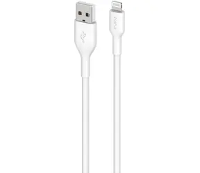 Puro Kabel USB-A - Lightning MFI látkový bílá / Datový kabel / MFI / 1,2 m / 12 W