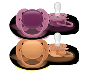 Philips Avent Ultrasoft oranžová, purpurová / Dudlík / 18 m+ / dívka / 2 ks