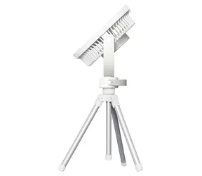 PLATINET PRDF0556 bílo-šedá / Stolní ventilátor / 8 W / akumulátor 2400 mAh / noční LED světlo