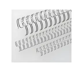 EuroSupplies Kovové hřbety (3/1") 9,5 mm stříbrné / Hřbety / pro 51–65 listů 80 g papíru / 100 ks