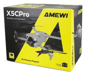 AMEWI Dron X5CPro / RTF / brushless motory / 12,5cm LCD displej / duální HD kamera / 360° detekce překážek