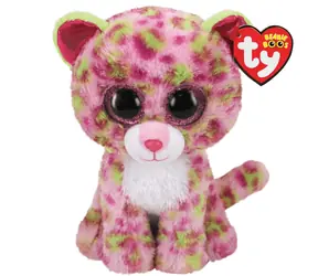 TY Plyšový leopard Lainey růžový / 15 cm