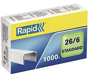 RAPID Spony 26/6 / Pro KW 5990 a KW 5690 / 1000 ks / Do 20 listů 80 g