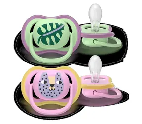 Philips Avent SCF087/13 růžová/zelená / Dudlík Ultra air / 6-18 m / dívka / 2 ks