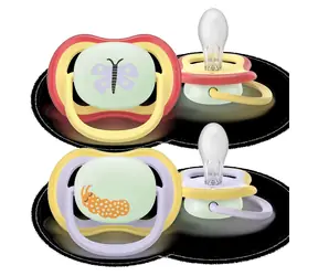 Philips Avent Ultra Air SCF376/25 0-6 m dívka / Dudlík / Noční / 2 ks