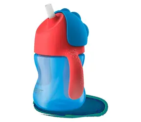PHILIPS AVENT Hrnek s brčkem SCF796/01 modrá, červená / 200 ml / 9m+