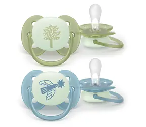 Philips Avent Ultrasoft Night SCF094/05 modrá, zelená / Dudlík / 18m+ / 2 ks