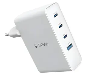 Devia Extreme Speed GaN bílá / Nabíječka / PD / 3x USB-C / 1x USB-A / 100W
