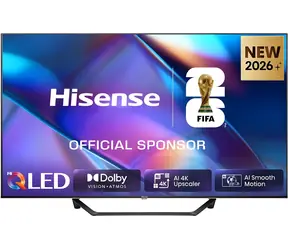 43" Hisense 43A7S černá / Televize / QLED / UHD / HDMI / Wi-Fi / DVB-T2&C&S2 / 20W repro