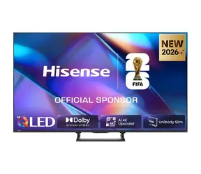 55" Hisense 55A7S černá / Televize / QLED / UHD / HDMI / Wi-Fi / DVB-T2/C/S2 / 20W repro