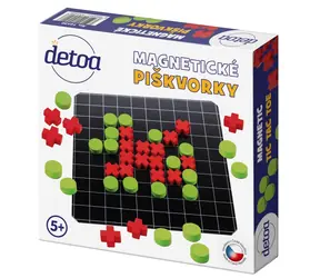 DETOA Stolní hra Magnetické piškvorky / cestovní provedení / dřevo, kov, magnet / od 3 let