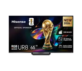 65" Hisense 65UR8S černá / UHD / Mini LED / HDMI / USB / CI+ / LAN / Wi-Fi / DVB-T2&C&S2 / 50W repro