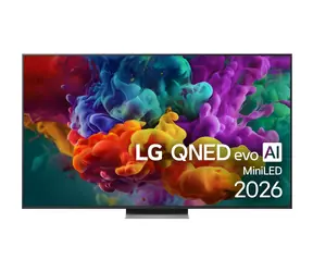 65" LG 65QNED86B6B černá / Televize / QNED MiniLED / 4K UHD / WebOS / Wi-Fi / Bluetooth / HDMI