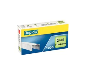 Rapid 24/6 standard / Spony do sešívačky / 1000 ks / Pro 30 listů 80g / Pro KW 5990, KW 5690