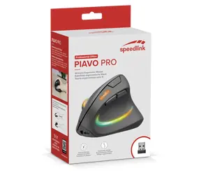 Speed Link PIAVO PRO / Vertikální myš / Bezdrátová / Dobíjecí / RGB podsvícení