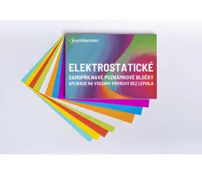 Symbio Symbionotes červené / Elektrostatický poznámkový bloček / 70x100 mm / 100 listů