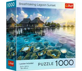 TREFL Puzzle Západ slunce nad lagunou / 1000 dílků / 68 x 48 cm / věk 12+