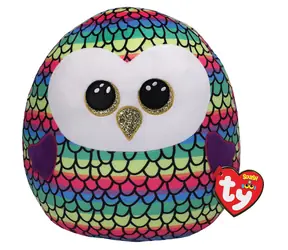 TY Squishy Owen barevná sova / Plyšák / 22 cm