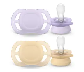 Philips Avent Ultra Start SCF075/11 béžová, šeříková / Dudlík / 0-2 měsíce / 2 ks