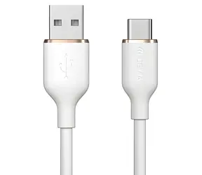 Devia Jelly Series datový kabel USB-A - USB-C bílá / Datový kabel / silikonový / 1,2 m