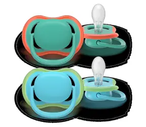 Philips AVENT SCF087/10 modrá/zelená, chlapec / Dudlík / 6-18 m / 2 ks