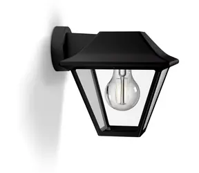Philips Alpenglow 16495/30/PN černá / Venkovní nástěnné svítidlo / E27 / 60W / IP44 / bez zdroje