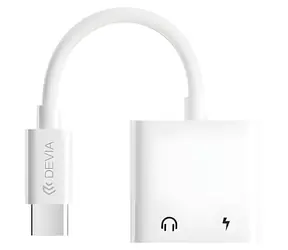 Devia Smart Series USB-C adaptér bílá / Nabíječka / 2x USB-C