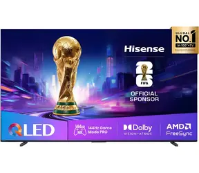 100" Hisense 100E7Q PRO černá / Televize / QLED / UHD 4K / 144Hz / DVB-T2&C&S2 / Wi-Fi / 50W repro