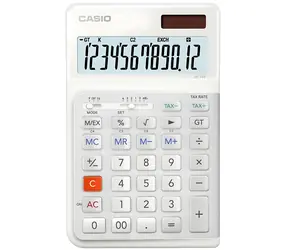 Casio JE-12E-WE / Kalkulačka / 12místný LCD displej / Solární a bateriové napájení / Ergonomická klávesnice