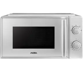 MORA MT122S stříbrná / Mikrovlnná trouba / 700 W / 20 l / mechanické ovládání