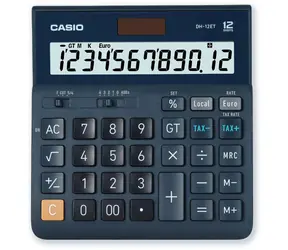 Casio DH 12 ET / Stolní kalkulačka / 12místný LCD displej / duální napájení / výpočet DPH