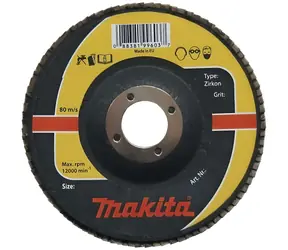 Makita lamelový brusný kotouč P80 150 mm / Brusný kotouč / Otvor 22,2 mm / Kov, hliník, ocel