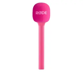 Rode Interview GO růžová / Adaptér pro mikrofon / pro Wireless GO, GO II, ME, PRO / ochrana proti větru