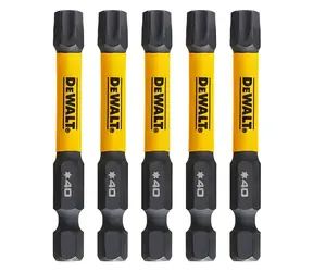 DeWalt Sada bitů T40 / Bity / Extreme Torx / 57 mm / 5 ks