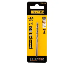 DeWalt Vrták do kovu HSS 4,5x80 mm / Vrták do kovu / průměr 4,5 mm / délka 80 mm