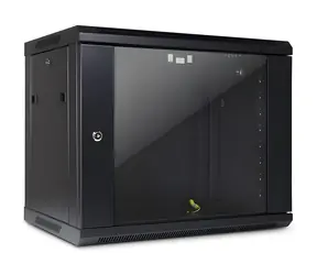 Inter-Tech SMA-6409 černá / Nástěnný rozvaděč / 19" / 9U / 600x450 mm / skleněné dveře / aktivní chlazení