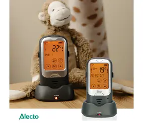 Alecto dětská jednotka k chůvičce DBX68GS šedá / Dětská jednotka / -15 až 50 °C / dobíjecí baterie