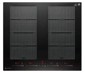 AMZCHEF CE-FS-I74S-FFDD10 černá / Indukční varná deska / 4 plotny / 7400 W / FlexZone / dotykové ovládání