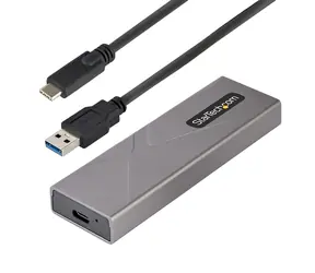 StarTech box pro M.2 NVMe a SATA SSD / Externí box pro SSD / USB-C 10Gbps / hliníkové provedení / bez nářadí