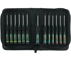 BOSCH 1600A02Z9N / Sada šroubováků / 13 ks / SL, PH, TX, HEX / Magnetické hroty / Taška se zipem