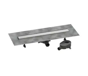 Hansgrohe Sprchový žlab 70 cm kartáčovaná nerez / Sprchový žlab / Oboustranný rošt pro dlažbu / DN40, DN50
