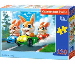 CASTORLAND Puzzle Králičí závody / 120 dílků / rozměr 32x23 cm