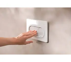 Hansgrohe iFrame Original S bílá / Ovládání splachování / duální / mechanické / 2 tlačítka