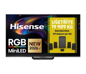 75" Hisense 75UR8S černá / MiniLED RGB / UHD / HDMI / Wi-Fi / 180Hz / 50W repro